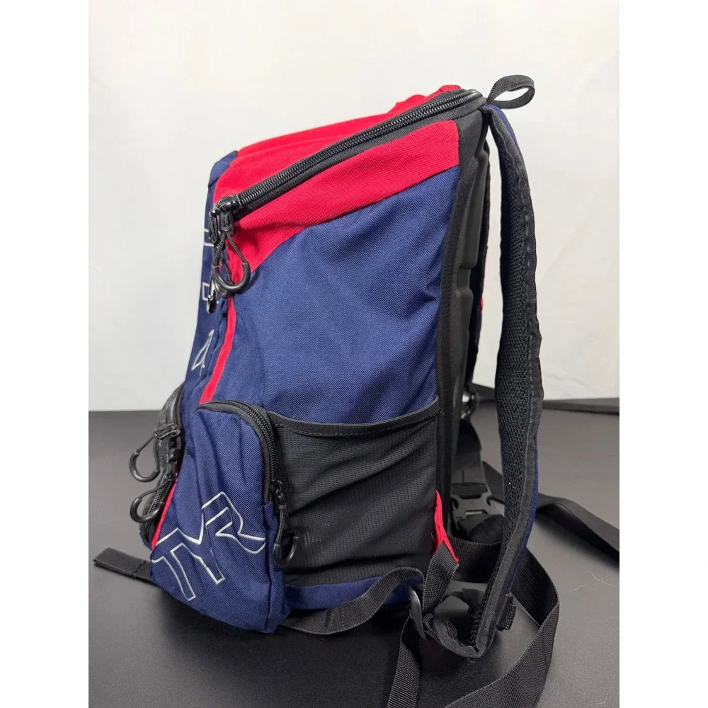 TYR Alliance 45L Swim Backpack Navy Red Team Training Gear Bag